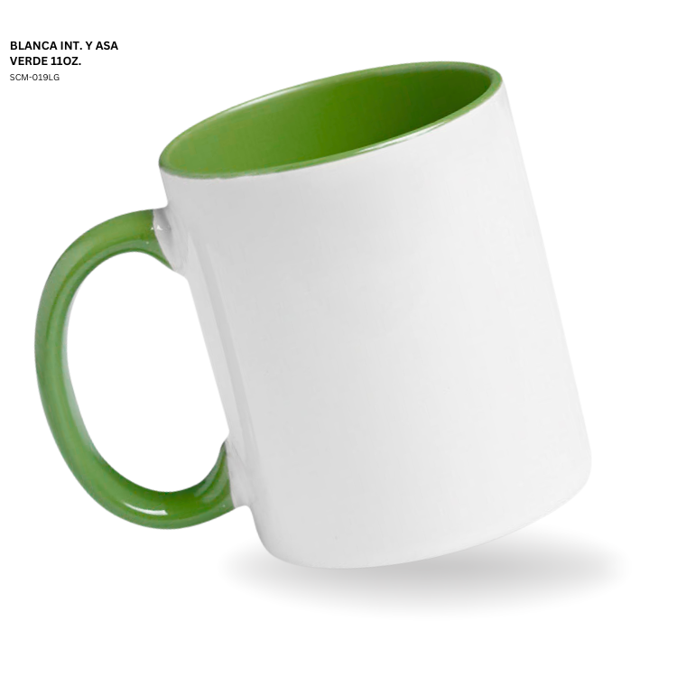 BLANCA INTERIOR Y ASA VERDE CLARO 11 OZ