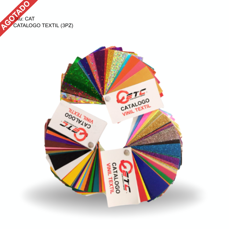 CATALOGO DE VINIL TEXTIL CON 3 PIEZAS